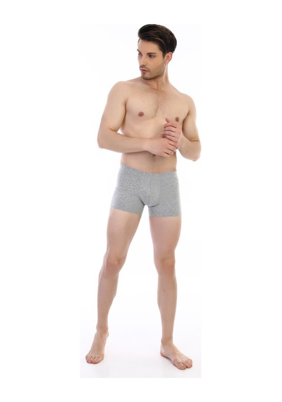 Çift Kaplan Erkek Elastanlı Gri Boxer 810 Gri