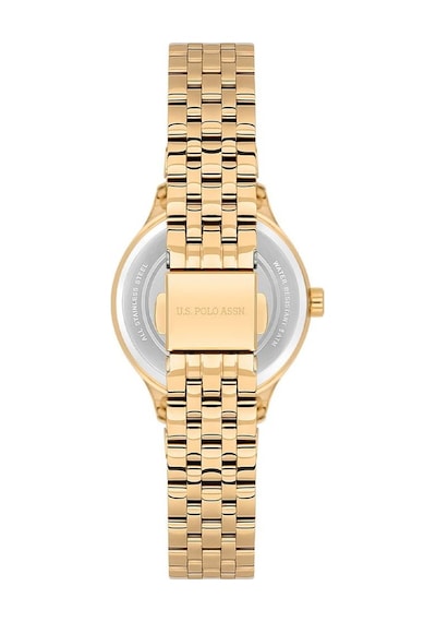 U.s. Polo Assn. Uspa2071-03 Quartz Çelik Altın Rengi Mavi Kadran 30 Mm Kadın Kol Saati