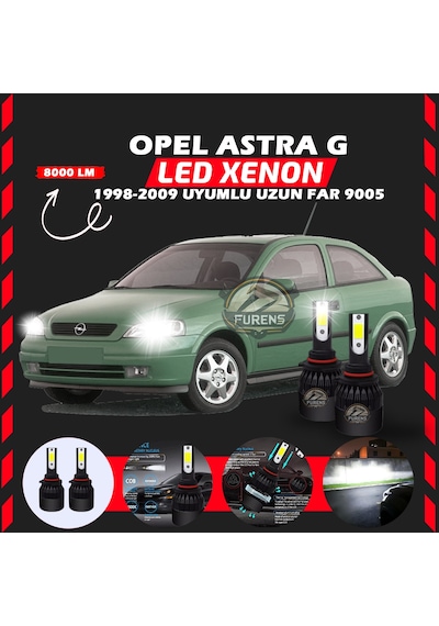 Opel Astra G 1998-2009 Uzun Far Uyumlu Şimşek Etkili Led Xenon Light Series H9005