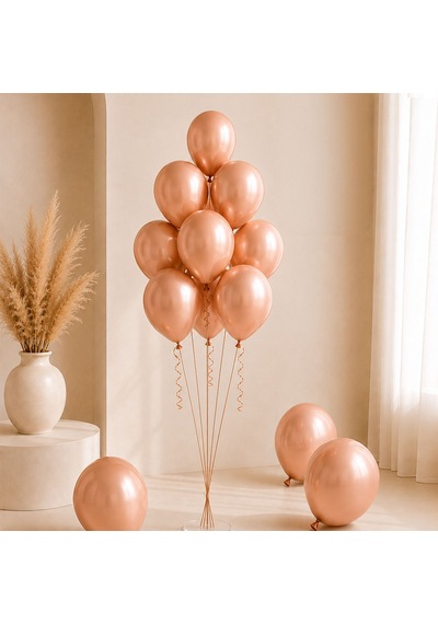 Rose Gold Renk Lateks Pastel Balon 30 Cm - 50 Adet Açık Pembe