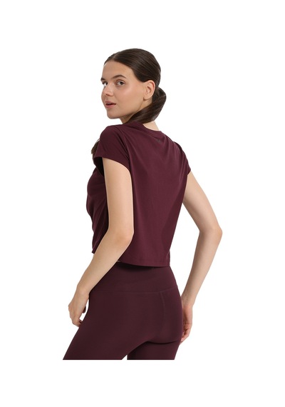 Sportive Marana Cropped Top Kadın Bordo Günlük Stil T-shirt 25kk1032-brd 1776538 Bordo