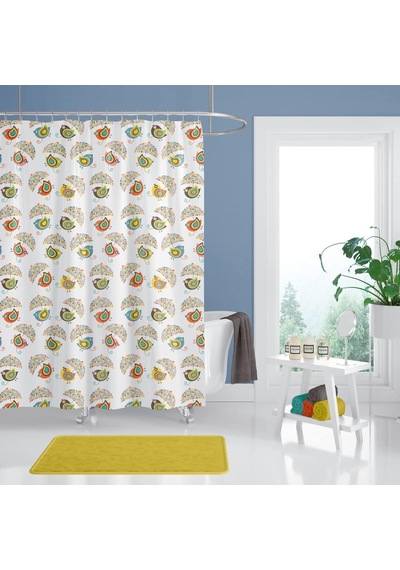 Zethome Banyo Duş Perdesi 8952 Tek Kanat 1x180x200 Çok Renkli