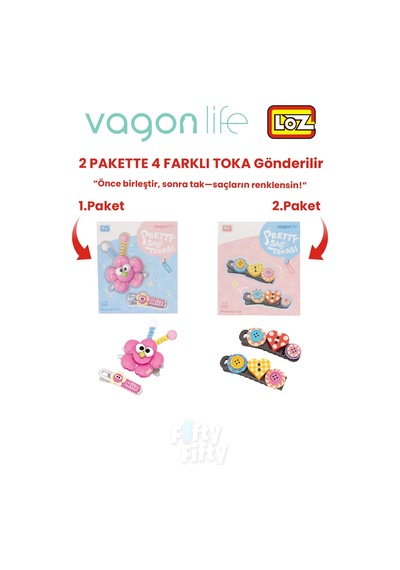 4'lü Saç Toka Seti Önce Birleştir,sonra Tak 2 Paket 4 Adet Gönderilir Yapı Toka Seti Ff 7113-7136