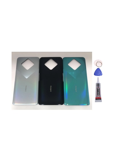 İnfinix Zero 8 Yeşil Arka Kapak Batarya Kapağı Pil Kapağı Yapışkan Ve Sökme Aparatıyla Beraber Full Set Yeşil