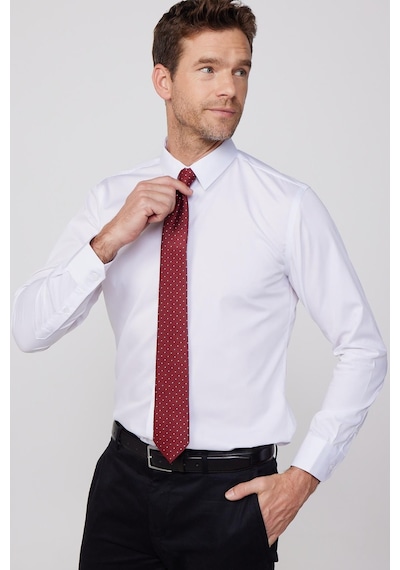 Tudors Slim Fit Non Iron Beyaz Erkek Gömlek-29753-beyaz Beyaz