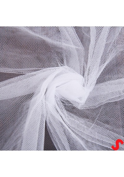 Süsleme Tülü Grek Tül Rulo, 66 Cm X 10 Mt - Beyaz 0-99