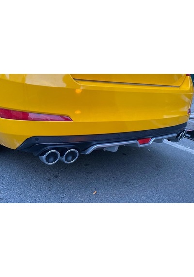Ford Escort Uyumlu Body Kit Difüzör 4 Çıkış Gri Yuvarlak