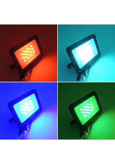 Rgb Renkli Led Projektör 50 Watt Uzaktan Kumandalı
