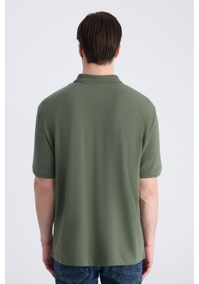 D's Damat Ds Damat Regular Fit Yeşil Pike Dokulu %100 Pamuklu T-shirt 4hc140211214m 401