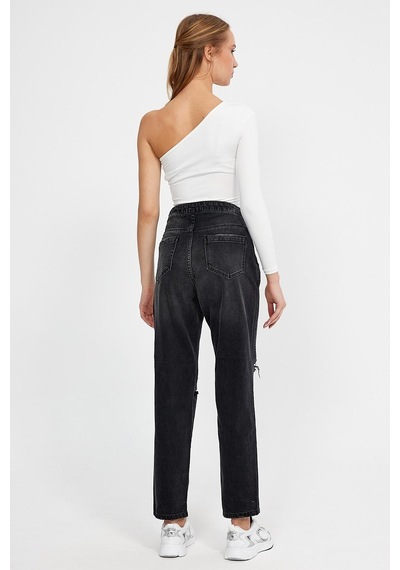Özel Koleksiyon Yüksek Bel Culotte Jean Pantolon Ag-1008 001