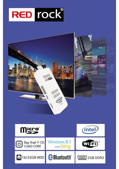 Redrock PST232W Z3735F 2 GB 32 GB MMC W8.1 Mini PC