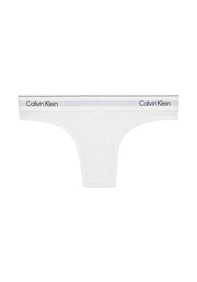 Calvin Klein Kadın Marka Logolu Elastik Bel Bantlı Beyaz Külot Lv00qf8522 100
