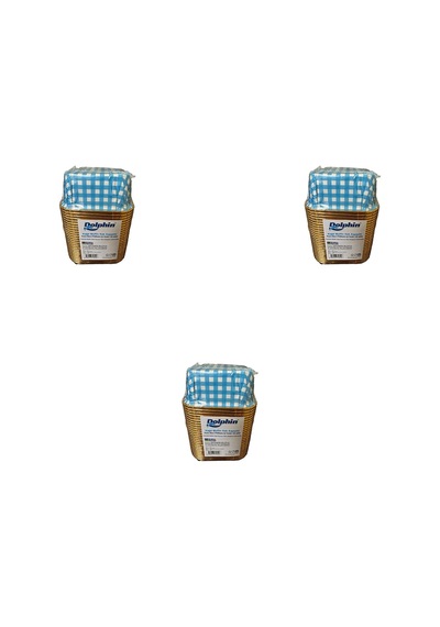 Dolphin Muffin Kare Kağıt Mavi Puantiyeli Altın Cupcake Kek Kalıbı Kapsülü Kabı - 25 Adetlik 3 Paket Renkli