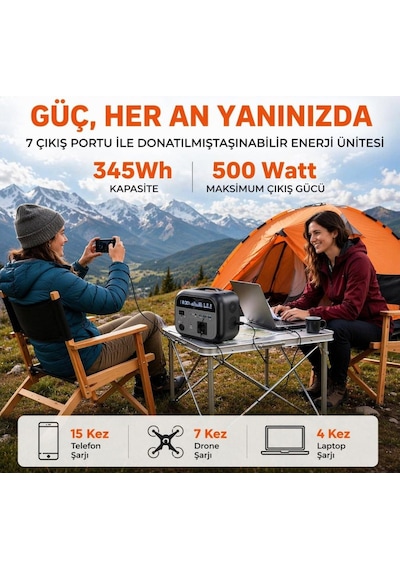 Or-tec Ap400 600w - 108000mah,345wh Kapasiteli Lifepo4 Lfp Taşınabilir Güç Istasyonu, Güç Kaynağı