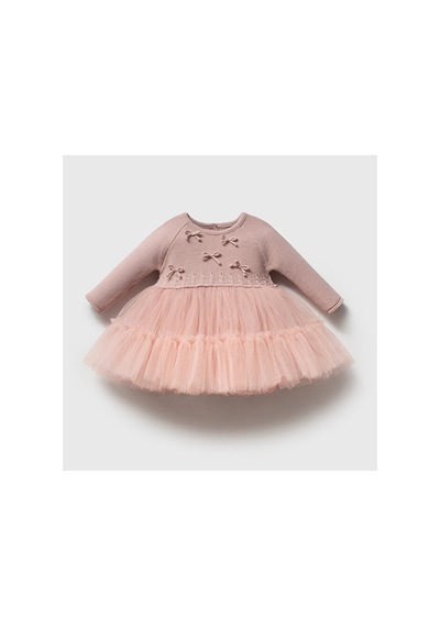 Ministok Yummy Trıko Üst Tütü Etekli Elbise Pembe