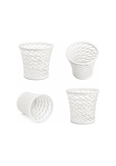 Modern Desenli Kalemlik 10 Cm Dekoratif Masaüstü Organizer Sert Plastik Şık Kalem Tutucu
