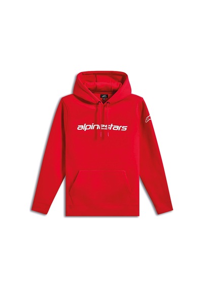 Alpinestars Linear Wordmark V3 Hoodie Kapüşonlu Sweatshirt Kırmızı Beyaz Çok Renkli