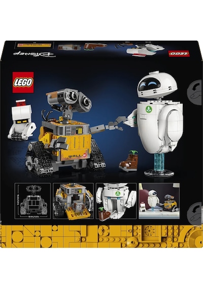 LEGO® ǀ Disney ve Pixar WALL-E ve EVE 43279 - Yetişkinler için Animasyon Film Temalı Koleksiyonluk Model Yapım Seti (811 Parça)