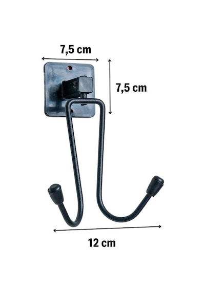 Kendiliğinden Yapışkanlı Siyah Paslanmaz Metal Bornoz Ve Havlu Askılığı Bx40 Renkli