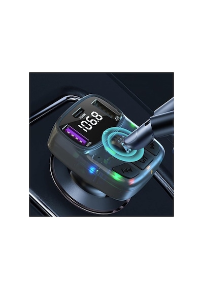 Bluetooth 5.3 Fm Transmitter Araç İçi Pd 30w Çıkışlı Led Renk Seçenekli, 028gnxy83