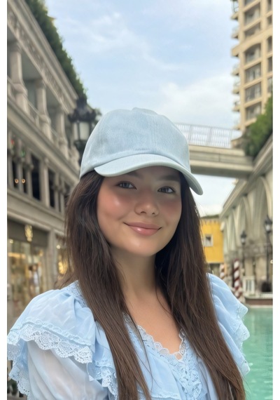 Mollycrush Lüks Düz Kot Şapka Günlük Spor Yürüyüş Açık Mavi Unisex Denim Kep Açık Mavi