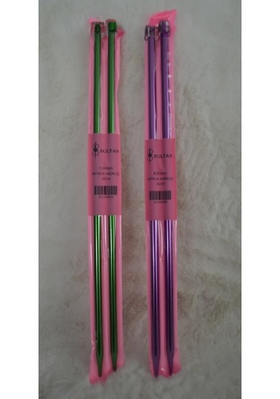 Metal Kazak Şiş 35cm 7 No Ve 8 No 1'er Çift