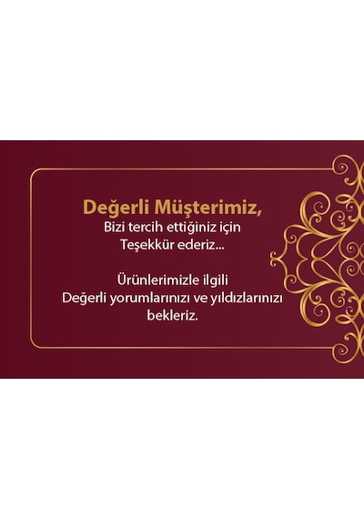 Ny Teşekkür Kartviziti