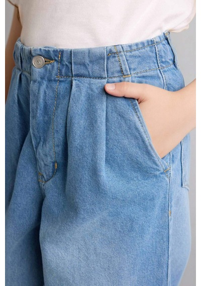 Defacto Wıde Leg Jean Pantolon Kız Çocuk G9426a826smnm39 Mavi-nm39