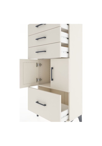 Hyperion Dolap Tek Raflı 4 Çekmeceli 2 Kapaklı 60x44x134 Ayta... Aytaşı