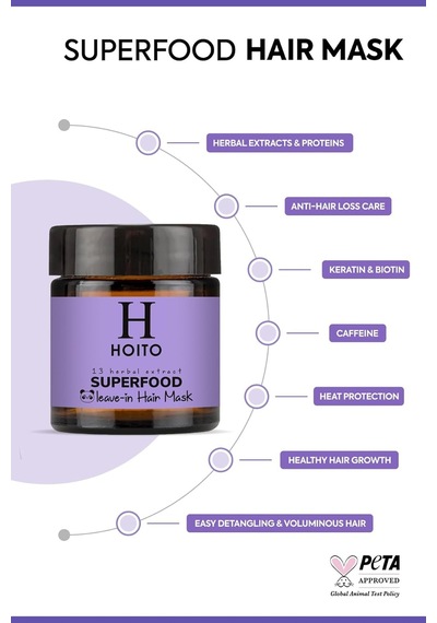 Hoito Superfood Leave-ın Hair Mask 100ml - Besleyici Durulanmayan Saç Bakım Maskesi