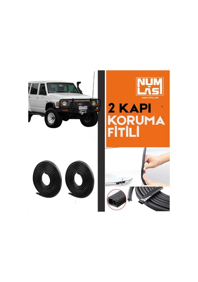 Nissan Patrol 1980-1987 İki Kapı Koruma Fitili Siyah Renk Numlas-a Kalite-nm2800
