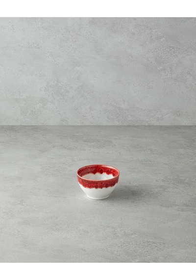 Larry Porselen Kase 10 Cm Kırmızı