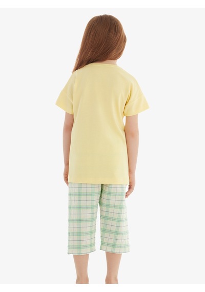 Kız Çocuk Pijama Takımı 60565 - Açık Sarı Açık Sarı