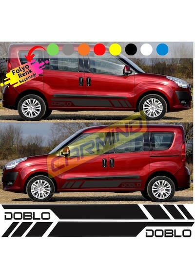 Fiat Doblo Yan Şerit Sticker