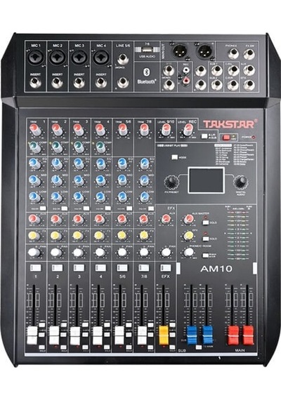 Takstar Am10 10 Kanallı Analog Stüdyo Mikseri