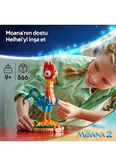 LEGO® ǀ Disney Moana 2 Heihei 43272 - 9 Yaş ve Üzeri Çocuklar için İnşa Edilebilen Hayvan Modeli Yapım Seti (566 Parça)