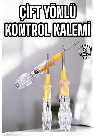 Çift Taraflı Elektrik Kalemi Şeffaf Tornavida