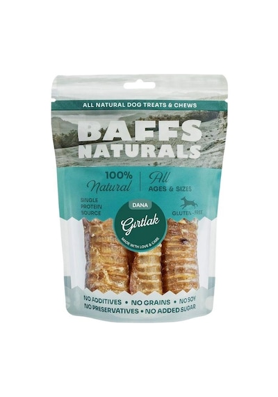 Baffs Naturals Kurutulmuş Dana Gırtlak Köpek Ödülü 100 Gr