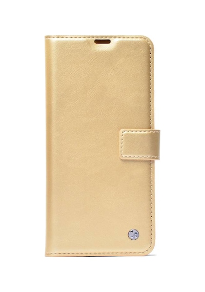 Samsung Galaxy Uyumlu J4 Plus Kapaklı Ve Cüzdanlı Suni Deri Premium Kapak Rcv/delüxe Gold