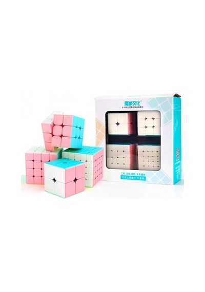 Mf9306 Moyu Macarons 2x2 3x3 4x4 5x5 Cube Set Çok  Renkli