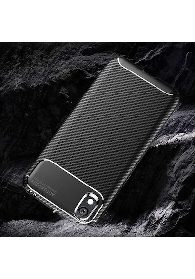 Apsuwa Huawei P60 Pro Kılıf Negro Karbon Fiber Silikon