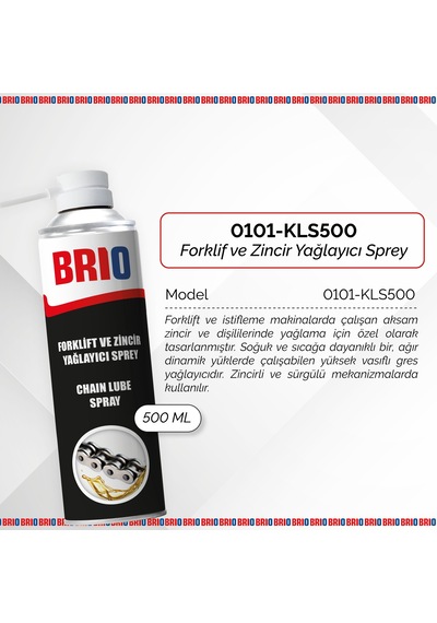 Brio Forklift Ve Zincir Yağlayıcı Sprey 500 ML