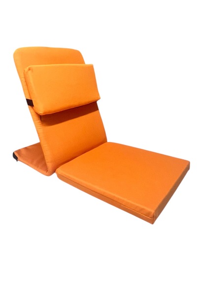 Ekstra Destek Yastıklı Yoga, Nefes, Meditasyon Sandalyesi Backjack Xl Su Ve Leke İticili Duck Kumaş Turuncu