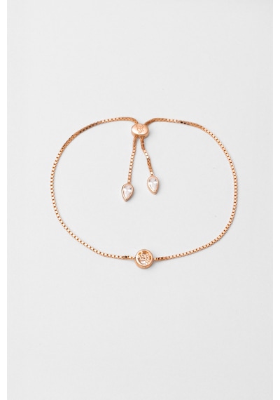 So Chic Era 18 Ayar Rose Altın Kaplama Ayarlanabilir Gümüş Bileklik Gümüş - Rose