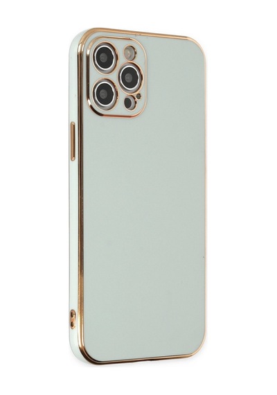 Apple iPhone Uyumlu 12 Pro Max Kılıf Volet Silikon - Açık Yeşil Bz8683140401177