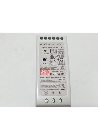 Meanwell Mdr-60-24 Ray Tipi Montaj Güç Kaynağı 24vdc 2.5a