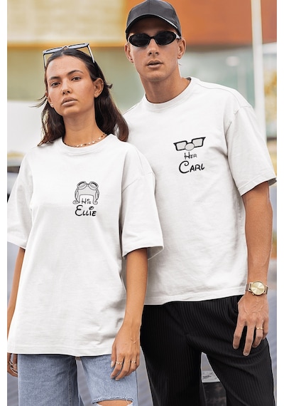 Carl Ve Ellie Sevgili/Çift/Arkadaşlık 2'Li Tişört Seti