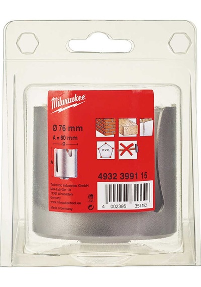 Milwaukee 76 Mm Tct Universal Elmas Delik Testere