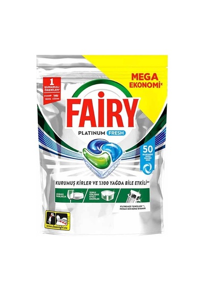 Fairy Bulaşık Makinesi Tableti Platinum Fresh 50'li