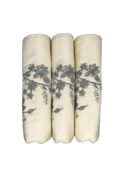 Bulteks Simli Nakışlı Kadife Desen 1 Havlu 30x50 4 Renk